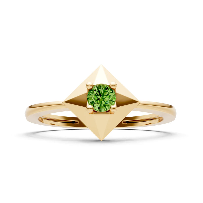 Elevated Cathedral Tiny Solitaire Ring