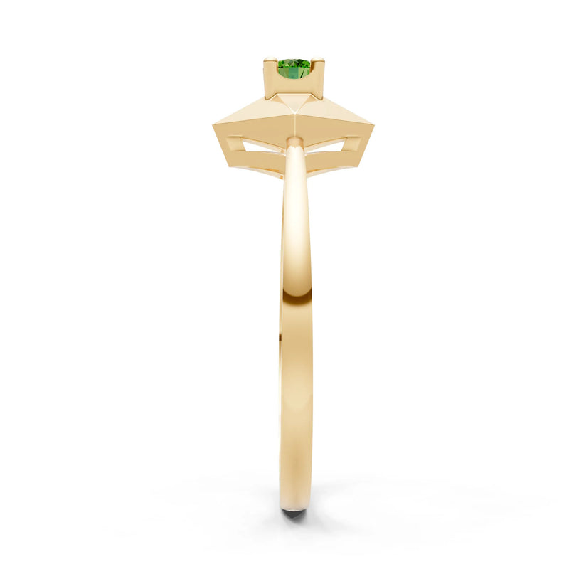 Elevated Cathedral Tiny Solitaire Ring