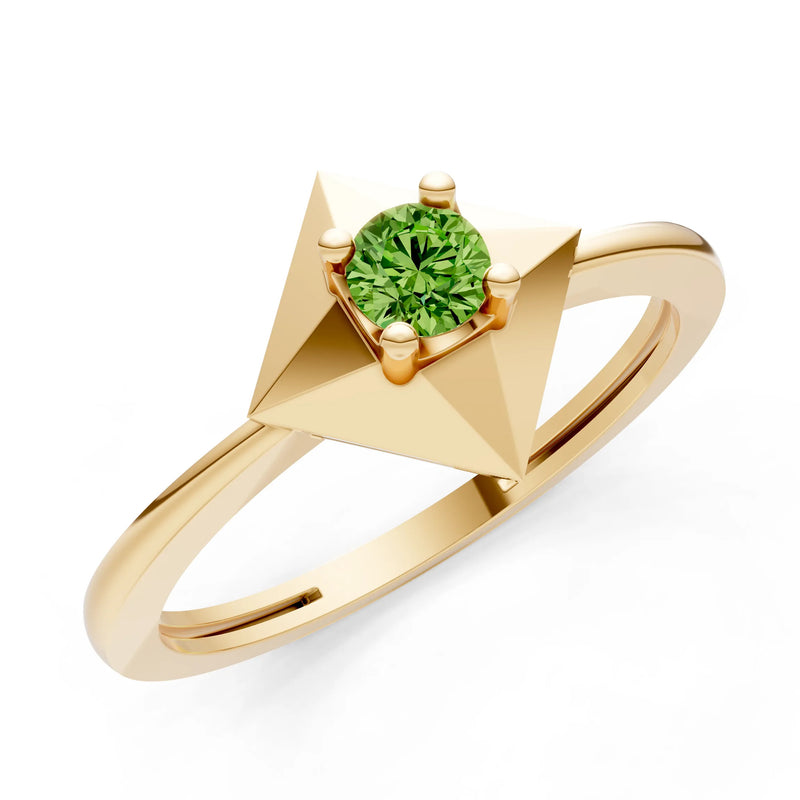 Elevated Cathedral Tiny Solitaire Ring