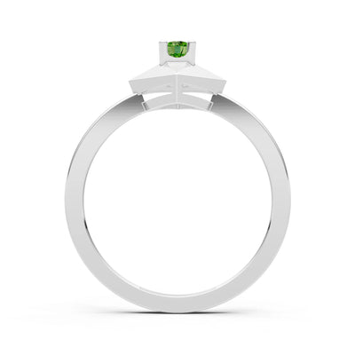 Elevated Cathedral Tiny Solitaire Ring