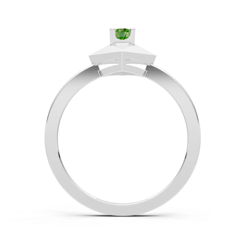 Elevated Cathedral Tiny Solitaire Ring