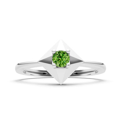 Elevated Cathedral Tiny Solitaire Ring