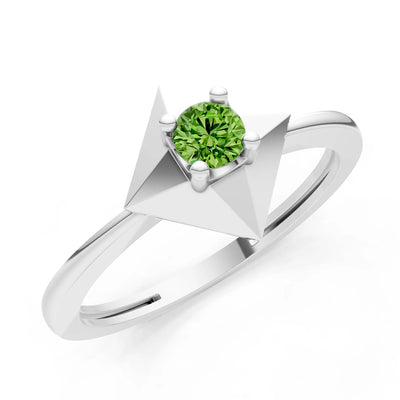 Elevated Cathedral Tiny Solitaire Ring