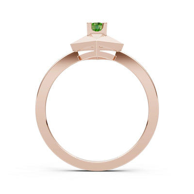 Elevated Cathedral Tiny Solitaire Ring