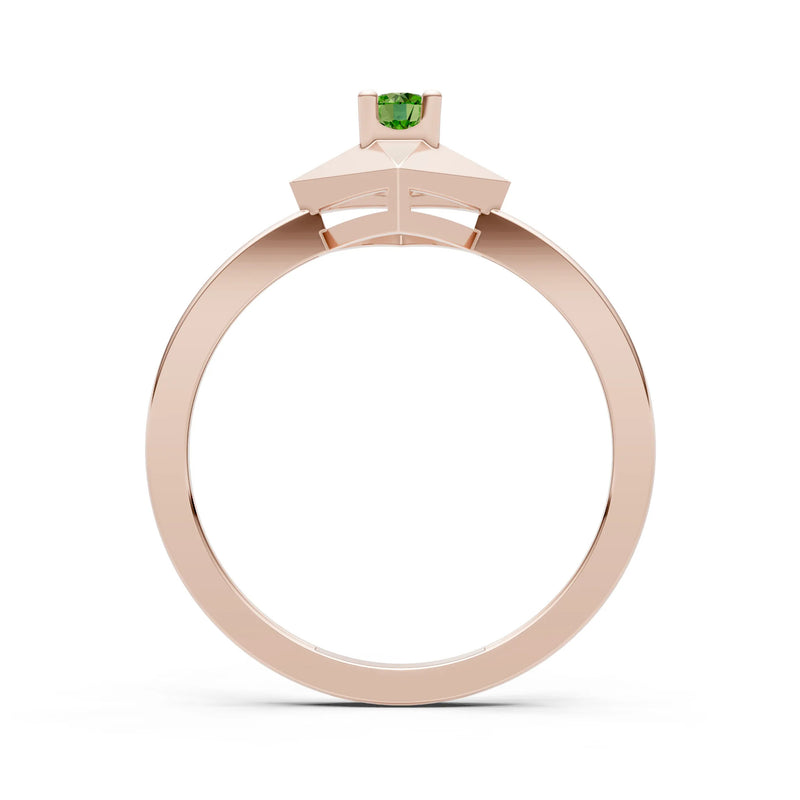 Elevated Cathedral Tiny Solitaire Ring