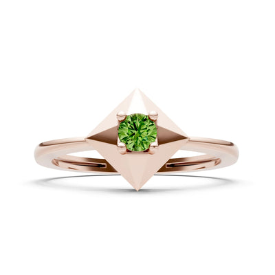 Elevated Cathedral Tiny Solitaire Ring