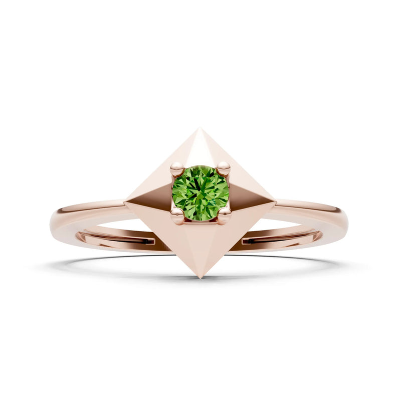 Elevated Cathedral Tiny Solitaire Ring