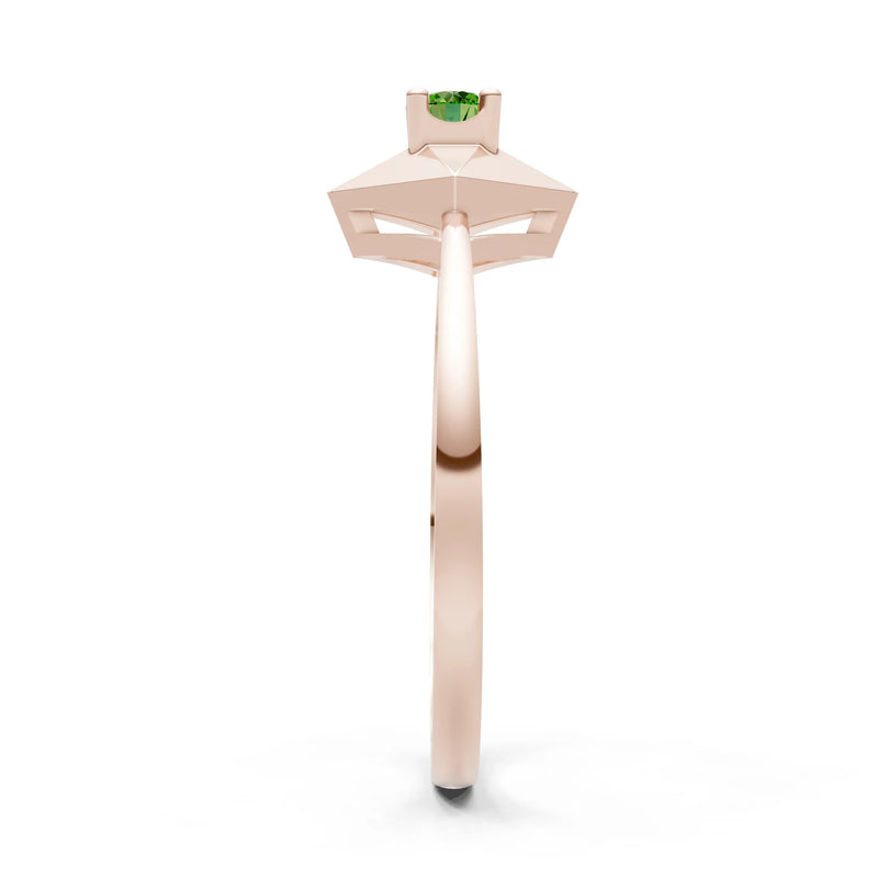 Elevated Cathedral Tiny Solitaire Ring