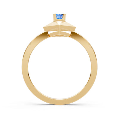 Elevated Cathedral Tiny Solitaire Ring