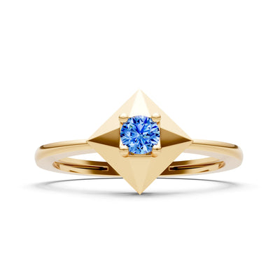 Elevated Cathedral Tiny Solitaire Ring