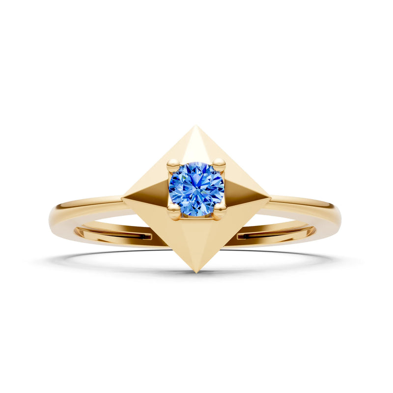 Elevated Cathedral Tiny Solitaire Ring