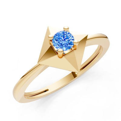 Elevated Cathedral Tiny Solitaire Ring
