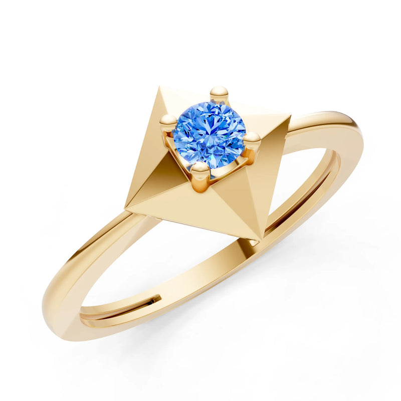 Elevated Cathedral Tiny Solitaire Ring