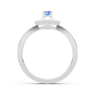 Elevated Cathedral Tiny Solitaire Ring