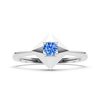 Elevated Cathedral Tiny Solitaire Ring