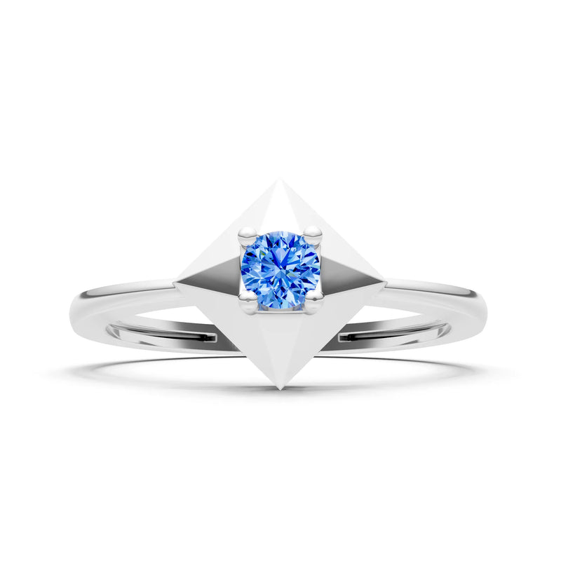 Elevated Cathedral Tiny Solitaire Ring