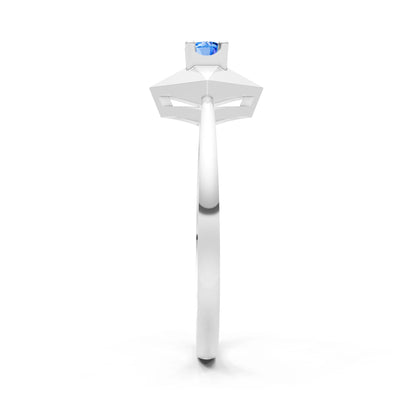 Elevated Cathedral Tiny Solitaire Ring