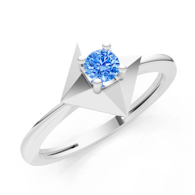 Elevated Cathedral Tiny Solitaire Ring