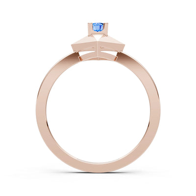 Elevated Cathedral Tiny Solitaire Ring
