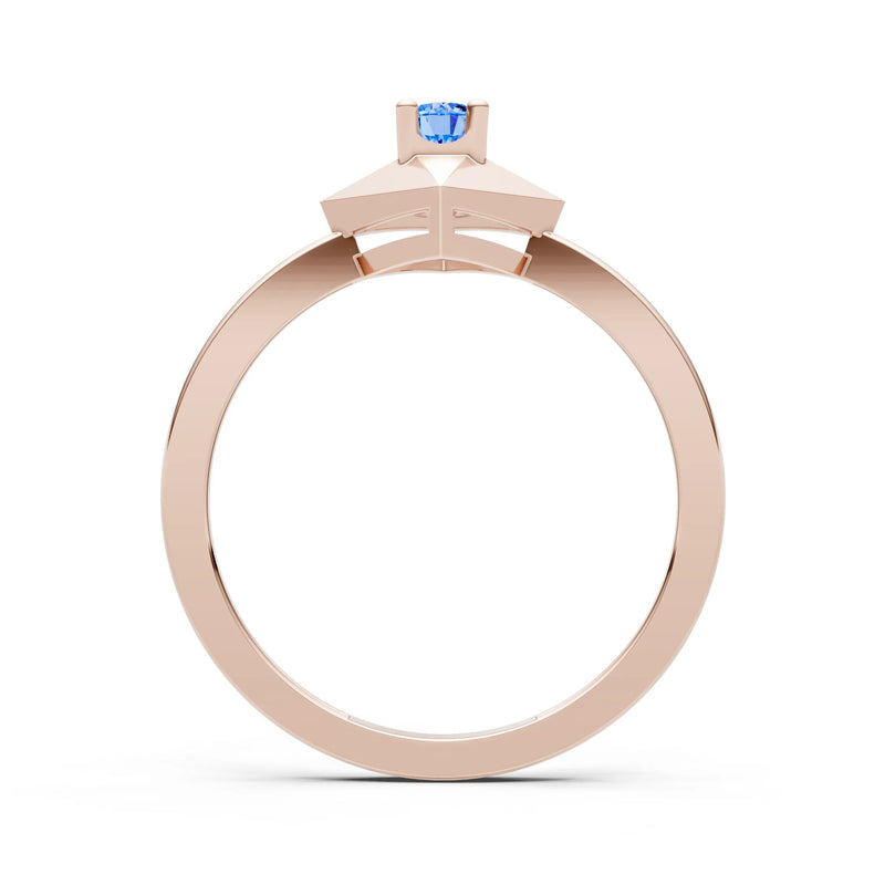 Elevated Cathedral Tiny Solitaire Ring