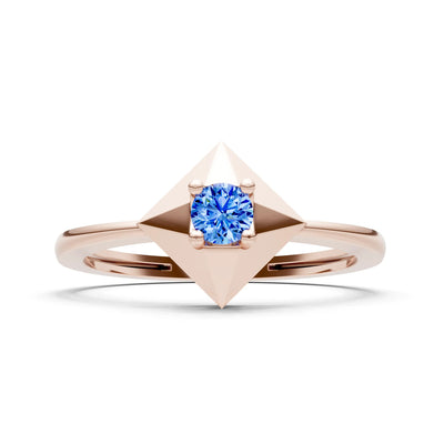 Elevated Cathedral Tiny Solitaire Ring