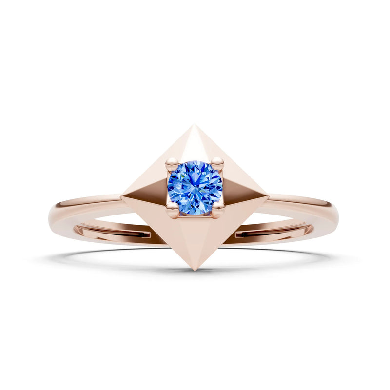 Elevated Cathedral Tiny Solitaire Ring
