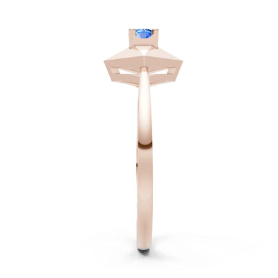 Elevated Cathedral Tiny Solitaire Ring