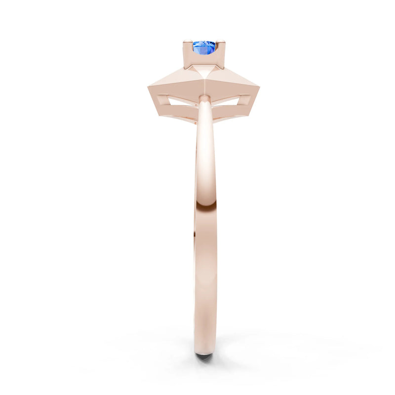 Elevated Cathedral Tiny Solitaire Ring