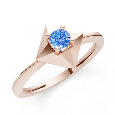 Elevated Cathedral Tiny Solitaire Ring