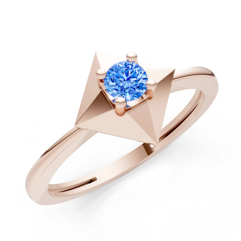 Elevated Cathedral Tiny Solitaire Ring