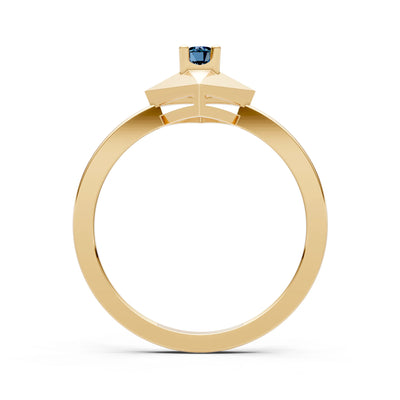 Elevated Cathedral Tiny Solitaire Ring