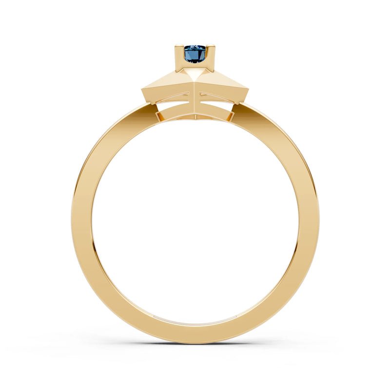 Elevated Cathedral Tiny Solitaire Ring