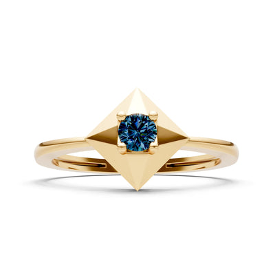 Elevated Cathedral Tiny Solitaire Ring