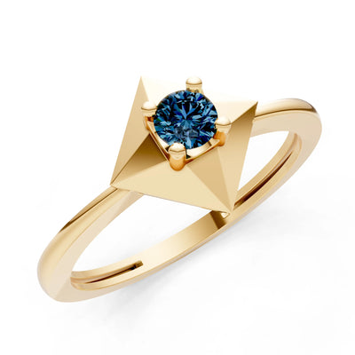 Elevated Cathedral Tiny Solitaire Ring