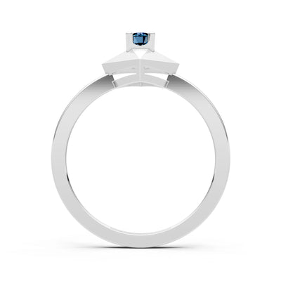 Elevated Cathedral Tiny Solitaire Ring