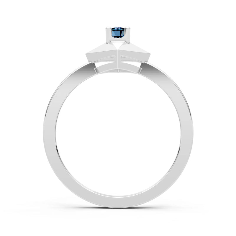 Elevated Cathedral Tiny Solitaire Ring