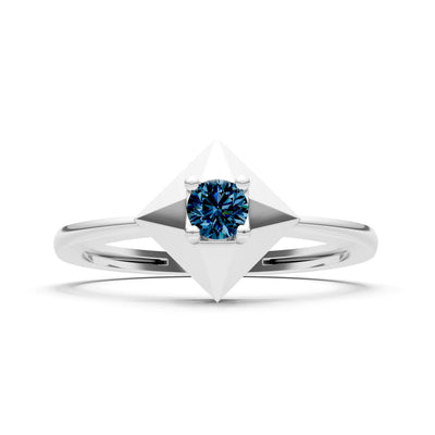 Elevated Cathedral Tiny Solitaire Ring