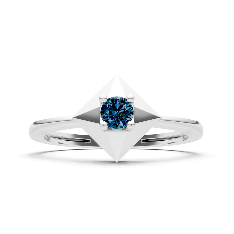 Elevated Cathedral Tiny Solitaire Ring