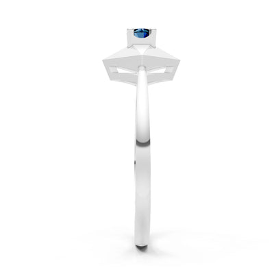 Elevated Cathedral Tiny Solitaire Ring