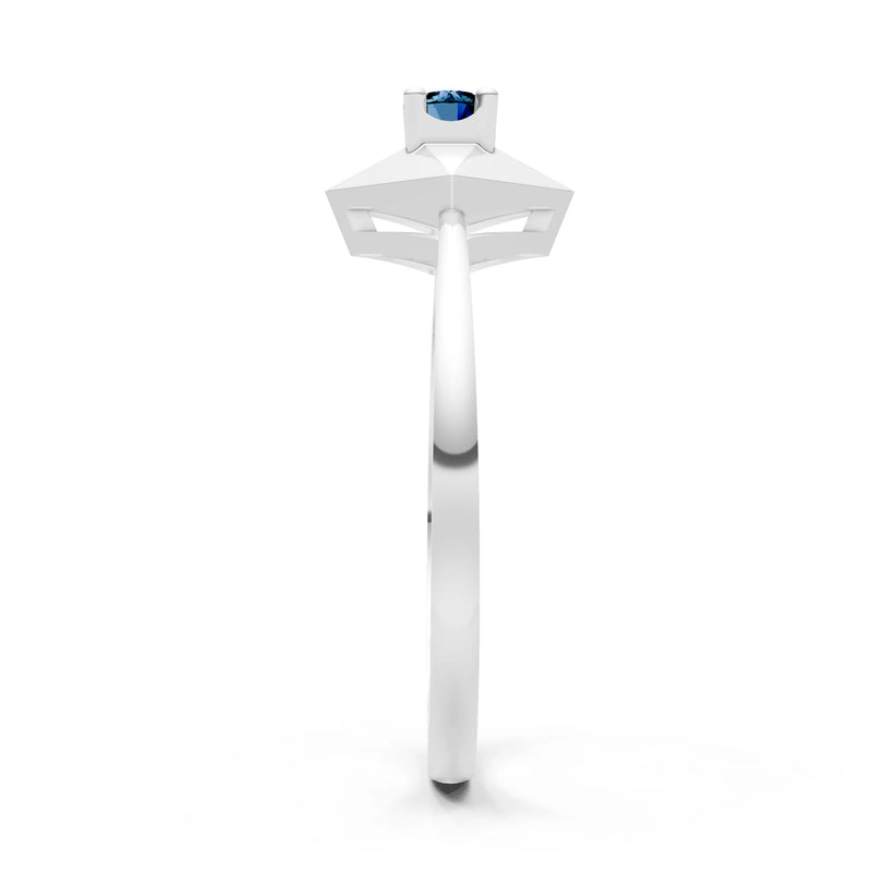 Elevated Cathedral Tiny Solitaire Ring