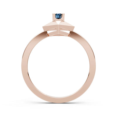 Elevated Cathedral Tiny Solitaire Ring