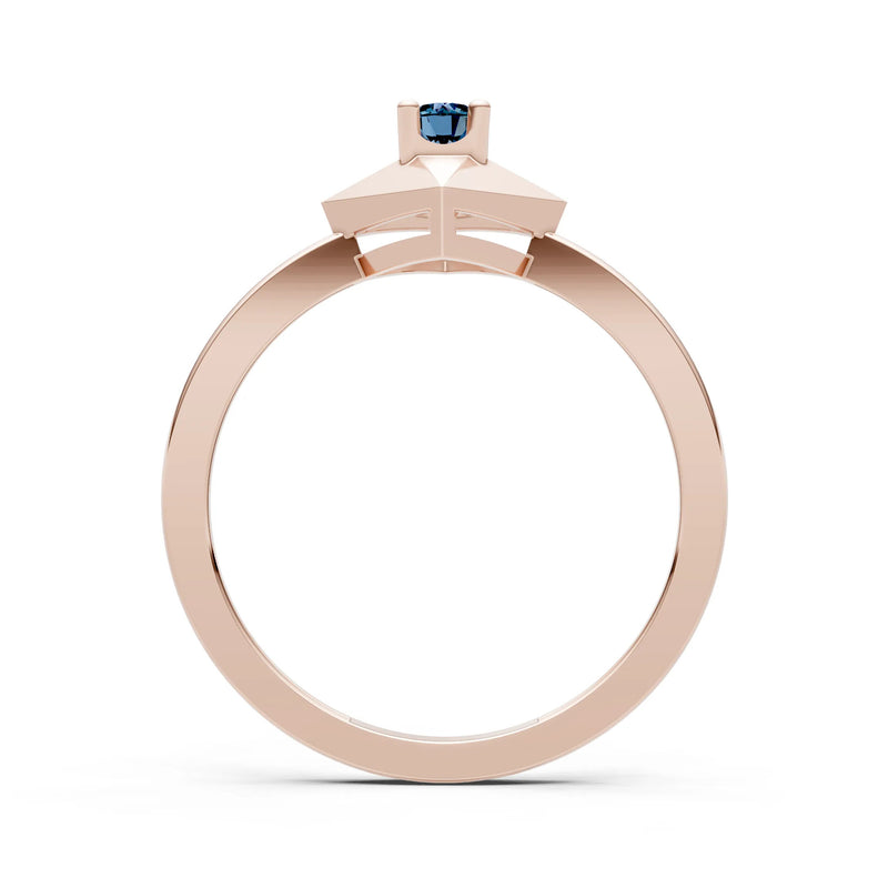 Elevated Cathedral Tiny Solitaire Ring