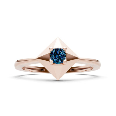 Elevated Cathedral Tiny Solitaire Ring