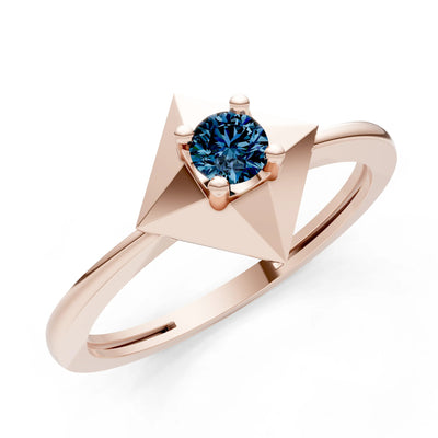 Elevated Cathedral Tiny Solitaire Ring