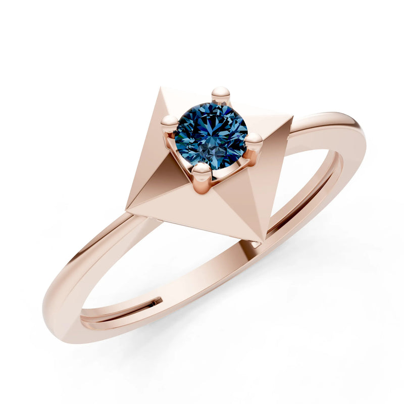 Elevated Cathedral Tiny Solitaire Ring
