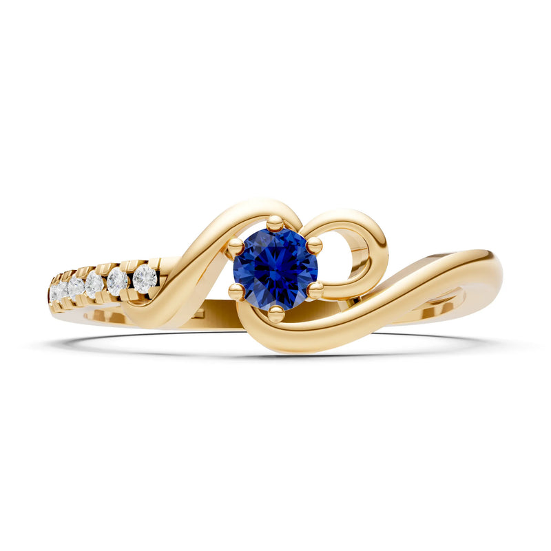 Twist Pavé Accent Tiny Solitaire Ring