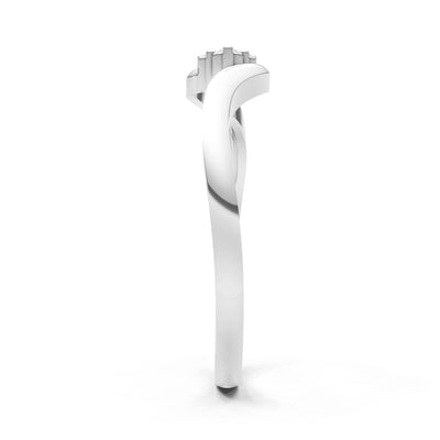Wave Cluster Prong Ring - Round