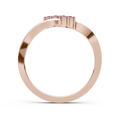 Wave Cluster Prong Ring - Round