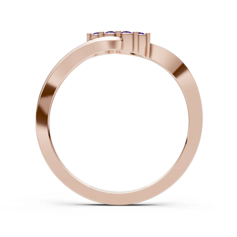 Wave Cluster Prong Ring - Round