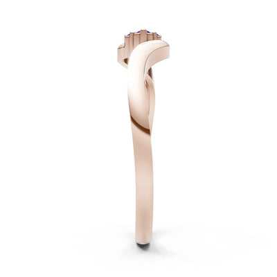 Wave Cluster Prong Ring - Round